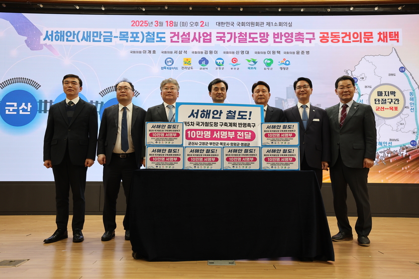 3년 성과_서해안철도 서명부 전달ⓒ고창군청 제공