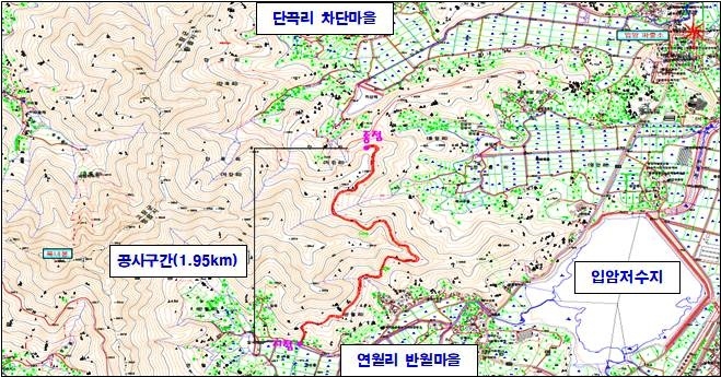 정읍시, 입암단곡 간선임도 개설 본격화… 산림안전 기반 다진다(위치도)ⓒ정읍시 제공