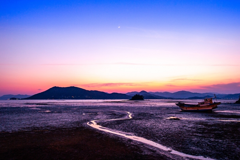 순천 와온해변 일몰ⓒ순천시 제공
