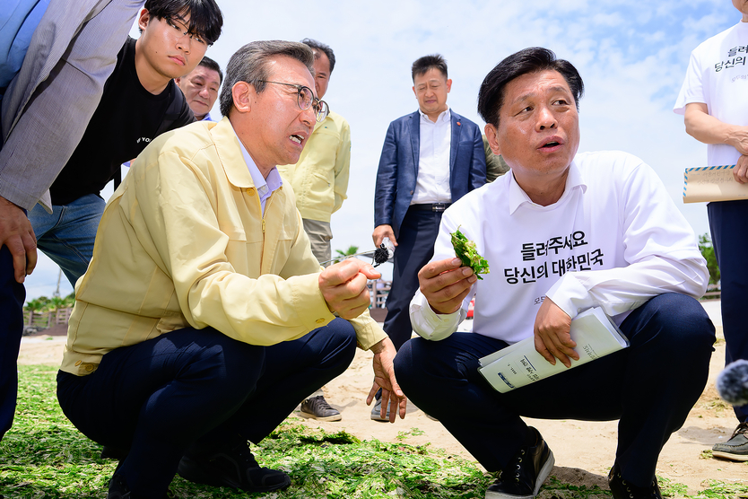 국정기획위원회 현장방문(신양해수욕장)ⓒ서귀포시 제공