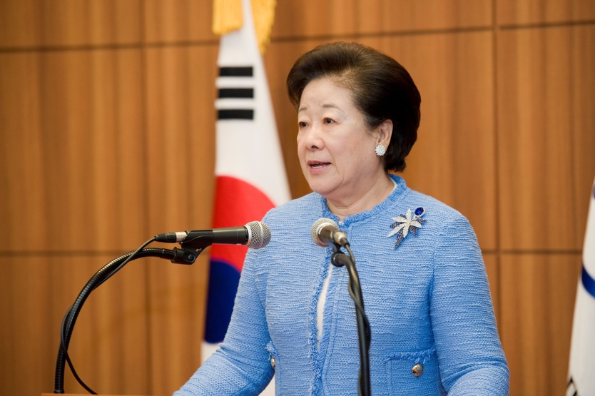 한학자 세계평화통일가정연합 총재 특별 메시지를 발표하고 있다. ⓒ 세계평화통일가정연합 제공
