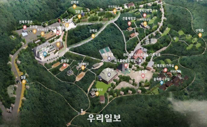 금련산청소년수련원 종합구상도 ⓒ 부산시 제공