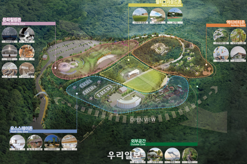 금련산청소년수련원 종합구상도 ⓒ 부산시 제공