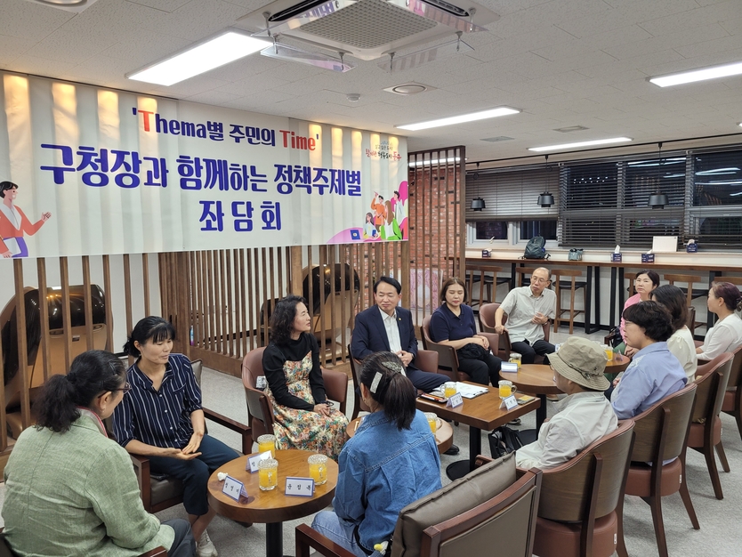 김찬진 동구청장,Thema별 주민의 Time’ 두 번째 좌담회 개최하고 있다. ⓒ 동구청 제공