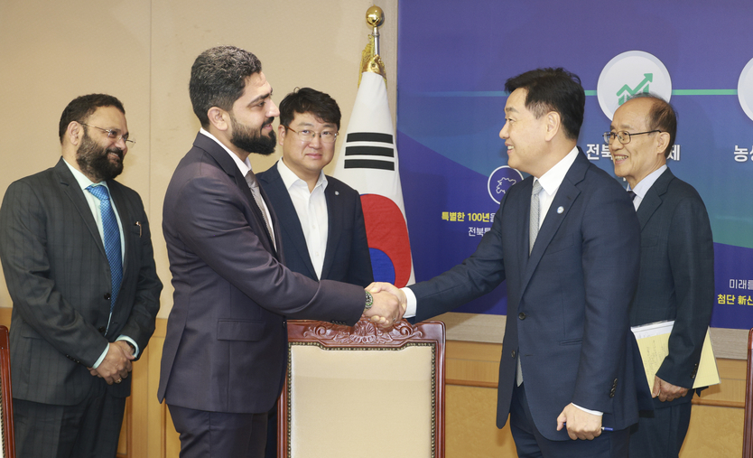 인도 에너지기업 그린수소 사업 확대를 위한 업무협약식ⓒ자치도 제공
