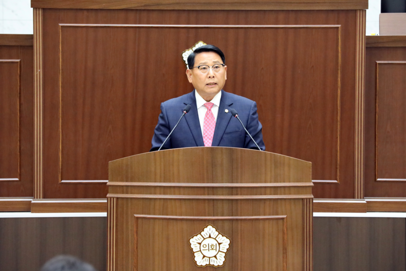인천시 연수구의회 박정수 의원이 10월 20일 제275회 임시회 본회의 5분 자유발언을 하고 있다. ⓒ 인천연수구의회 제공