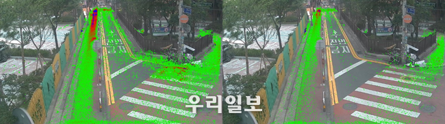 어린이 차량 동선 히트맵 ⓒ서울시청 제공