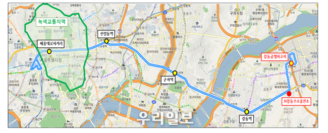 친환경 수소 시내버스 370번 노선도 ⓒ서울시청 제공