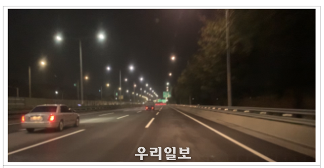차선도색 시험시공 구간(올림픽대로 방화대교→행주대교) 사진 고성능 도료 사용 비교 ⓒ서울시청