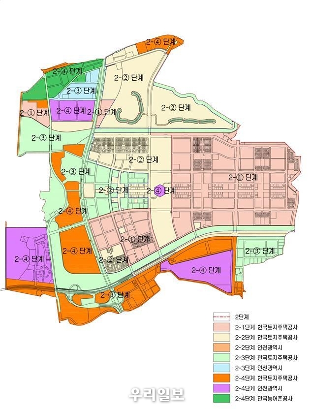 청라국제도시 단계별 개발계획도 ⓒ인천경제자유구역청
