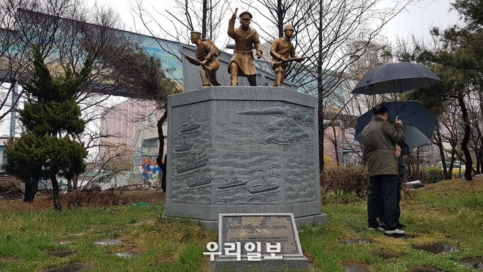  인천 중구 월미도입구 대한제분 정문옆 제2 인천상륙작전 전승비 ⓒ우리일보 제공