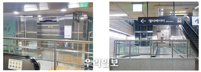 올 3월부터 이용할 수 있는 6호선 상수역의 엘리베이터 사진 @서울시청 제공