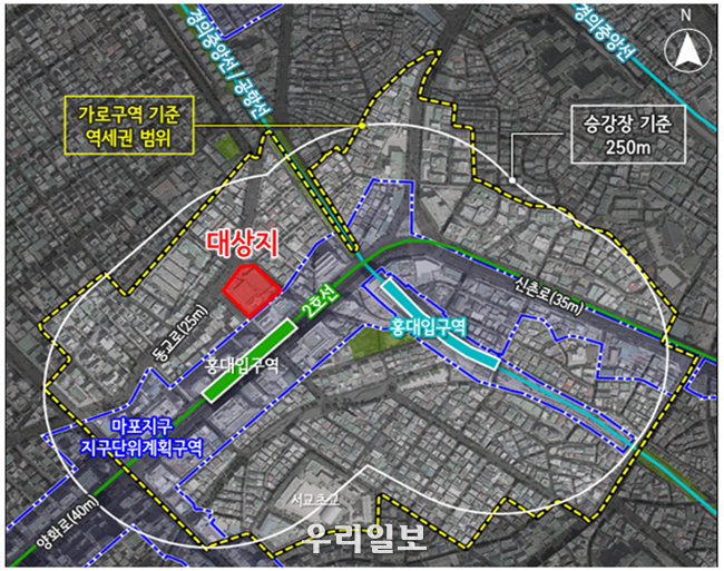 사업계획(안) 위치도 , 동교동 157-1번지 @서울시청 제공