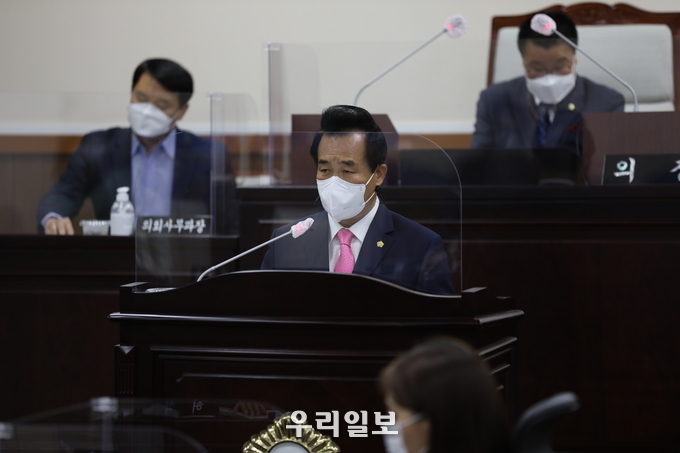  박영우 의원이 의정자유발언을 하고 있다. ⓒ 동구의회 제공