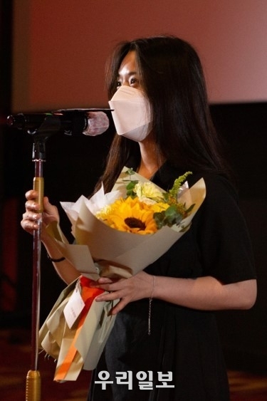 박유진 감독 수상 소감.(사진=디아스포라영화제)
