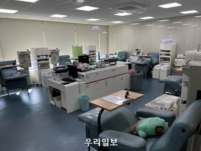 텅 빈 헌혈의집 군산센터 