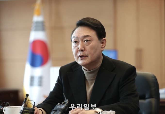 윤석열 대통령 당선인이 차담회를 개최하고 있다. ⓒ 대통령인수위 대변인실 제공