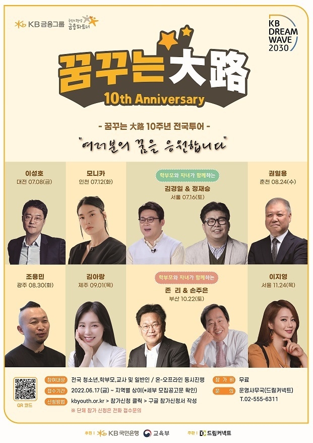 KB국민은행, 2022 「KB Dream Wave 2030」 꿈꾸는대로 시즌10 개최