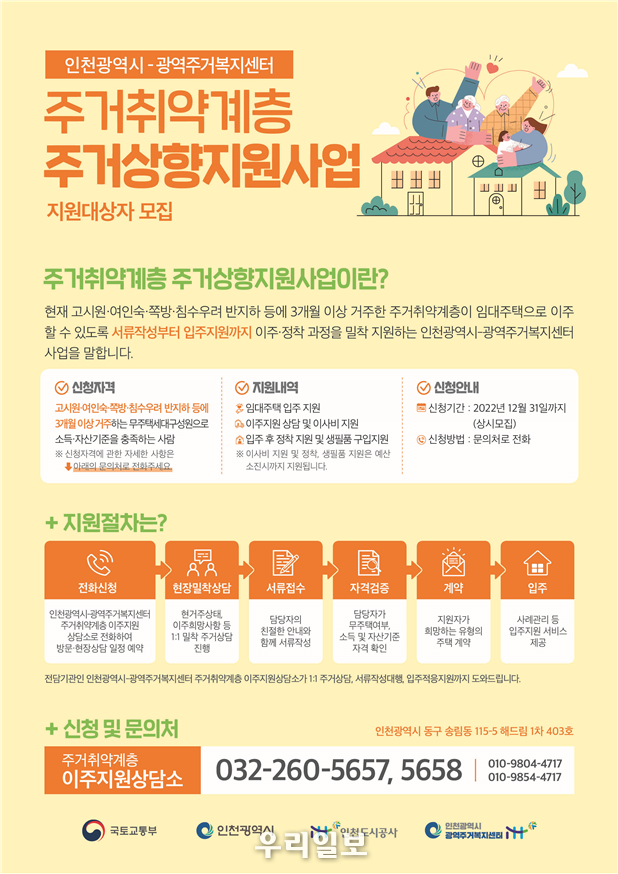 인천시 ,주거상향 지원사업' 포스터 ⓒ 인천시청 제공
